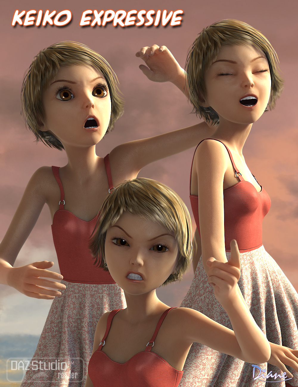 Keiko 6 Expressive by: Diane, 3D Models by Daz 3D