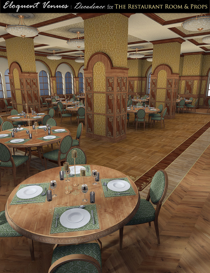 Decadence for Eloquent Venues by: ForbiddenWhispers, 3D Models by Daz 3D