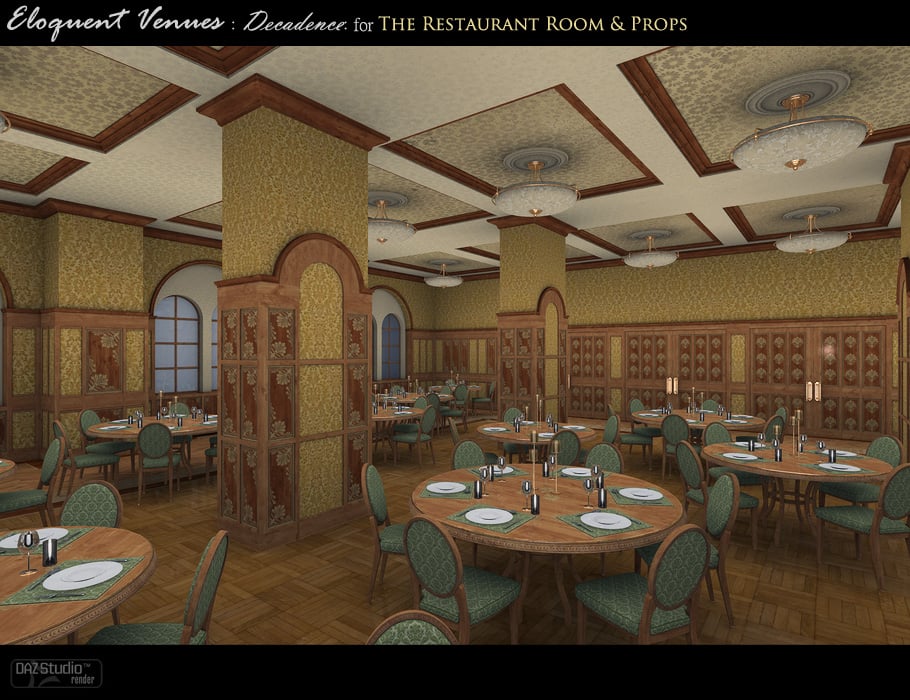 Decadence for Eloquent Venues Decadence for Eloquent Venues by: ForbiddenWhispers, 3D Models by Daz 3D