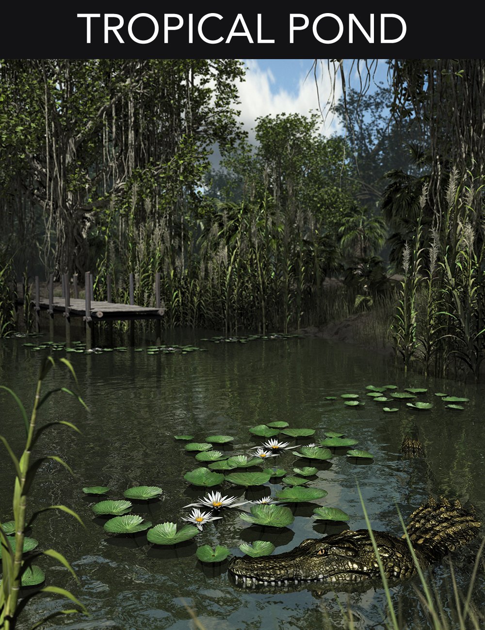 Tropical Pond by: LMX3DAlessandro_AM, 3D Models by Daz 3D