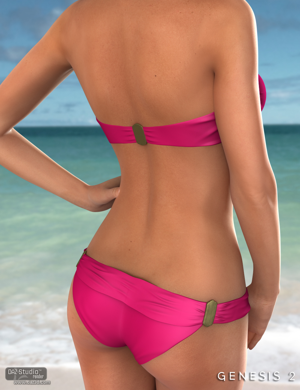 Hottie Bikini HD for Genesis 2 Female(s) by: Nikisatez, 3D Models by Daz 3D