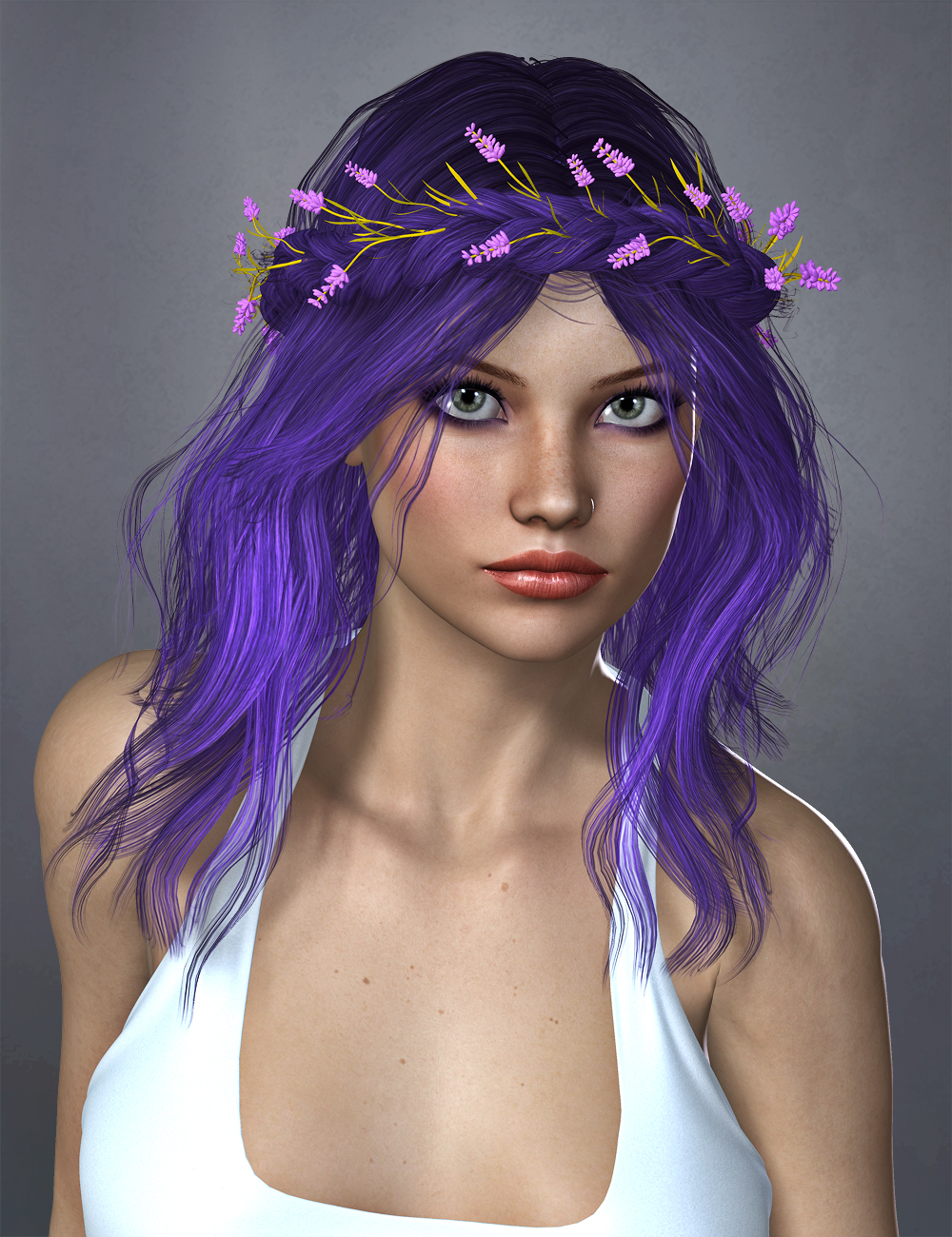 Zea Hair Colors and Wreath by: SWAM, 3D Models by Daz 3D