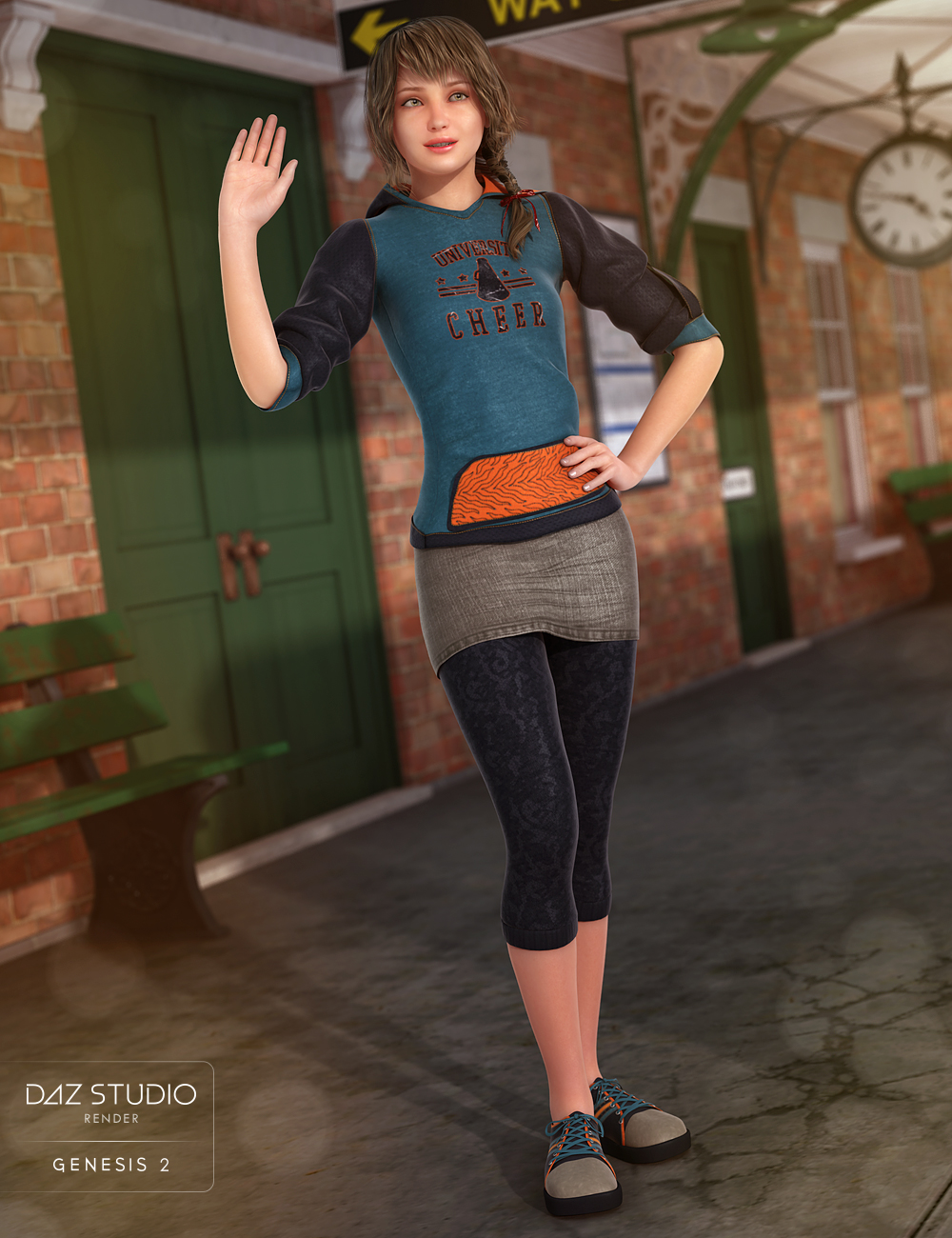 Team Spirit for Genesis 2 Female(s) by: DirtyFairyUmblefugly, 3D Models by Daz 3D