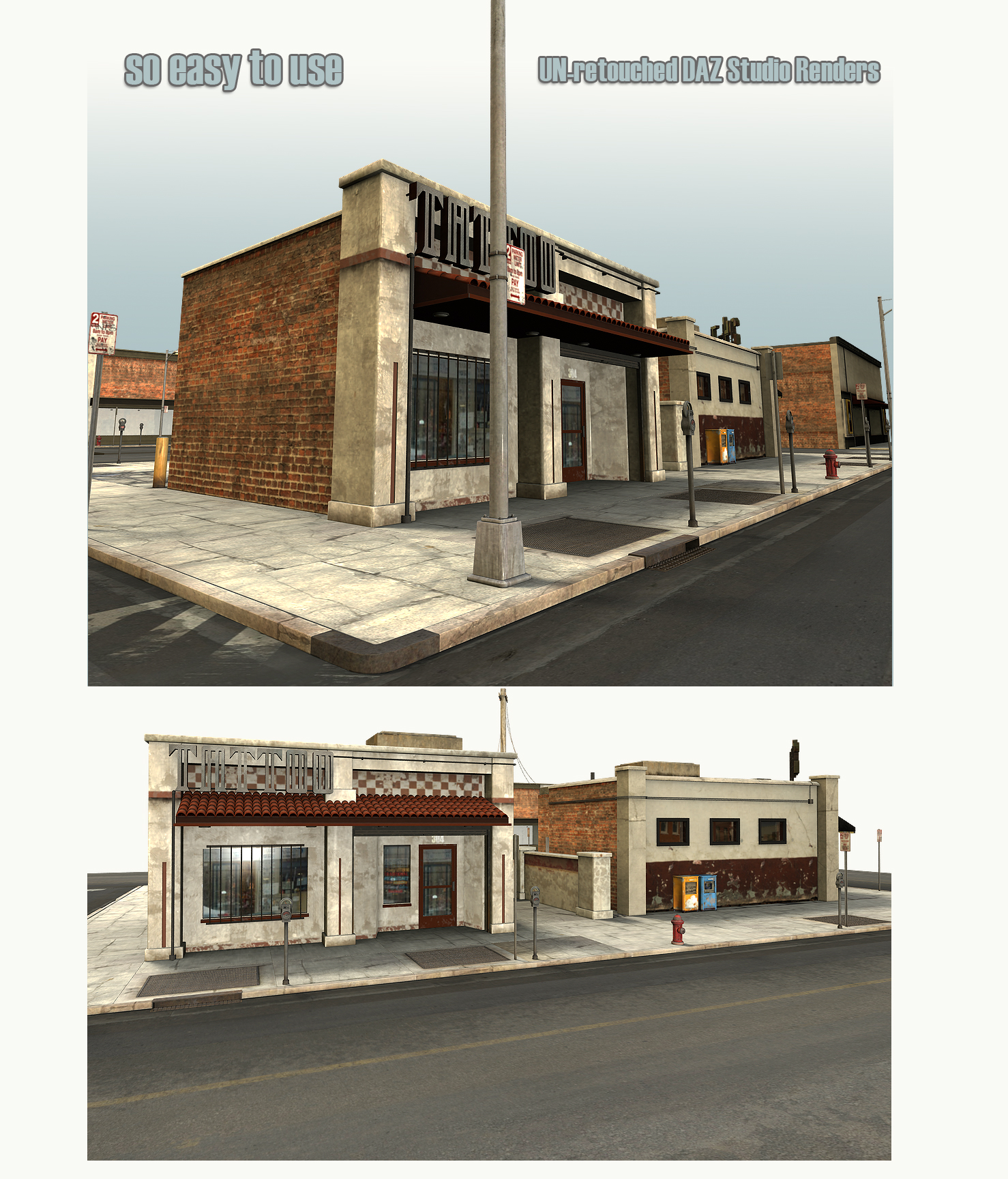 Unrealty Downtown by: The AntFarm, 3D Models by Daz 3D