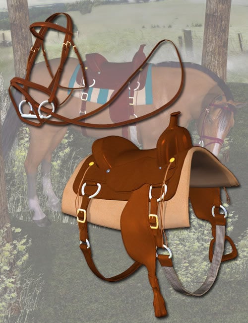 Western Horse Tack for the Millennium Horse by: WillDupre, 3D Models by Daz 3D