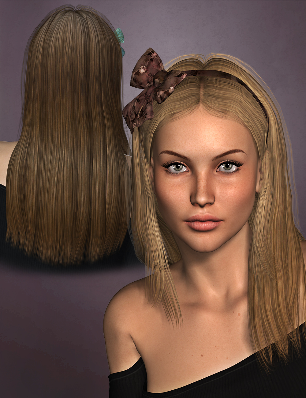 Ibby Hair for Genesis 2 Female(s) and Victoria 4 by: SWAM, 3D Models by Daz 3D
