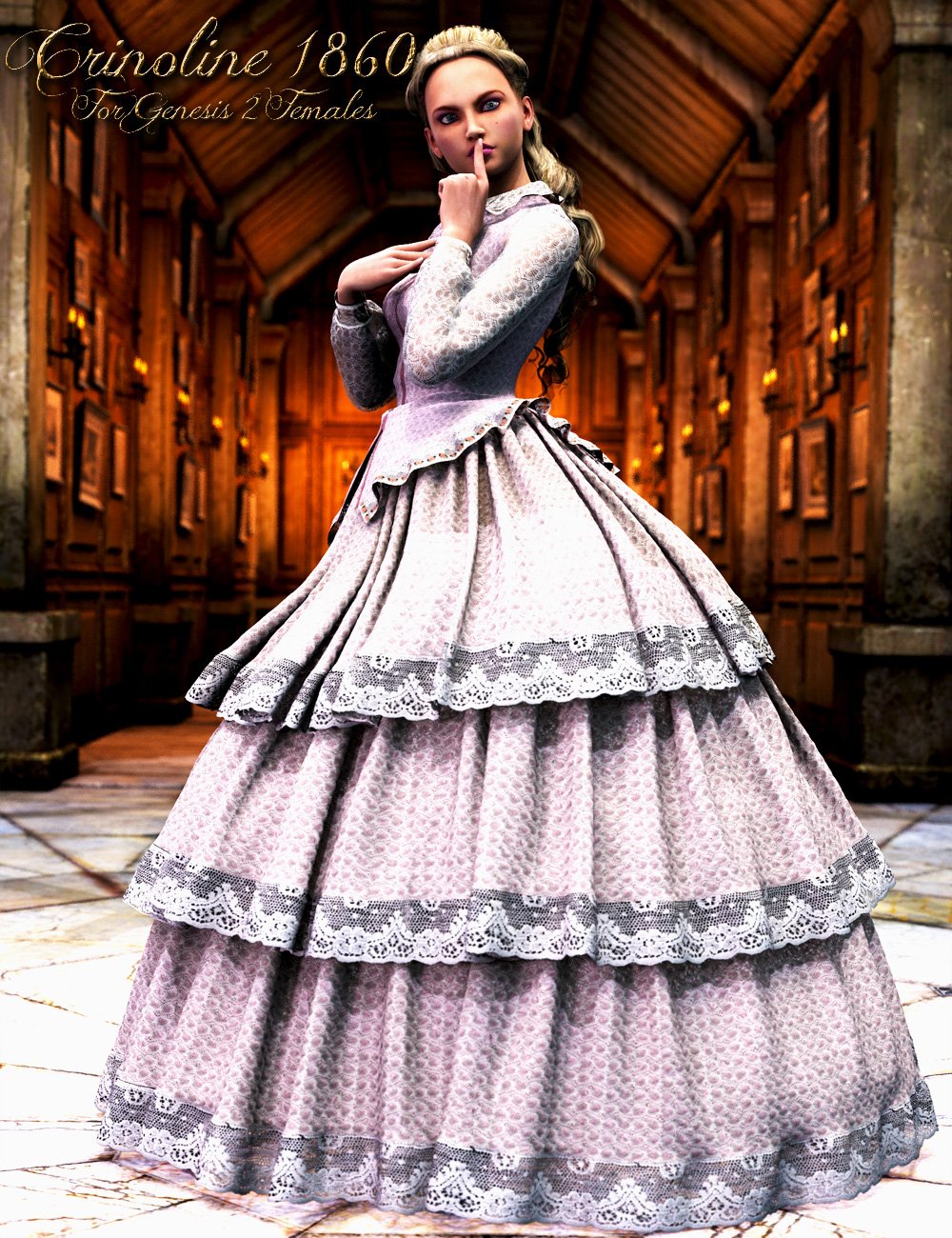 1860 Crinoline Dress for Genesis 2 Female(s) 1860 Crinoline Dress for Genesis 2 Female(s) by: MartinJFrost, 3D Models by Daz 3D