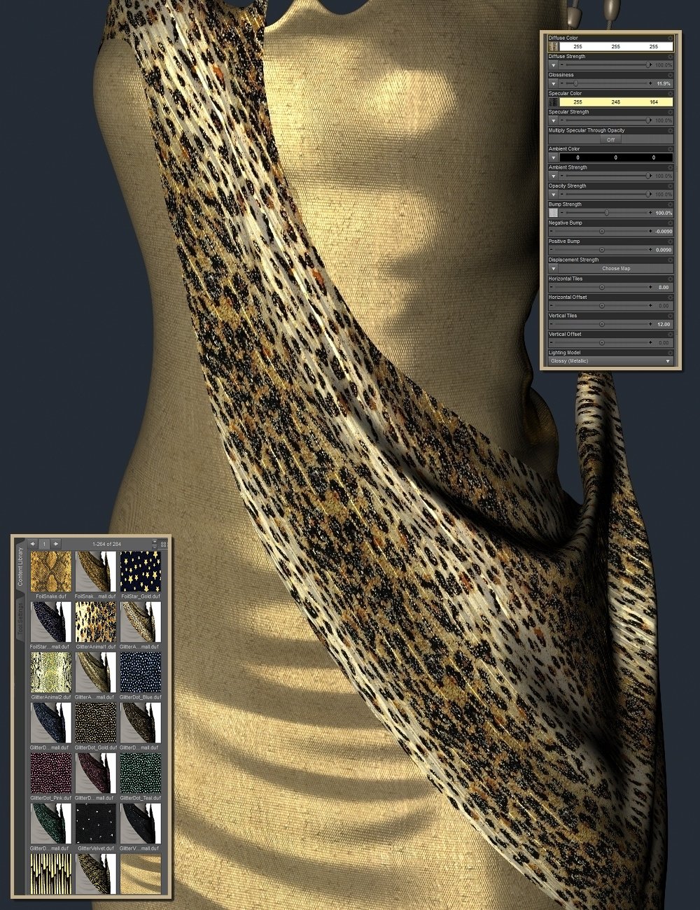 HSS Fabric Shaders 1Glamour Daz 3D