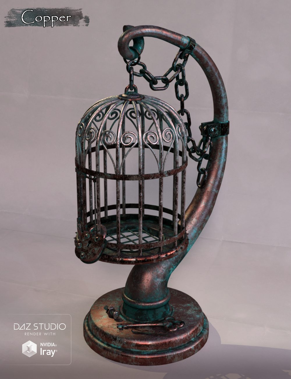 Muelsfell Hanging Cage by: E-Arkham, 3D Models by Daz 3D