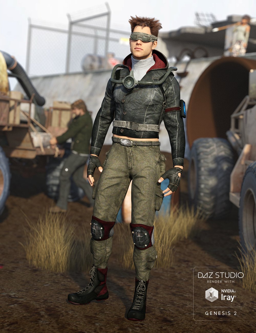 Radioactive Outfit Textures | Daz 3D