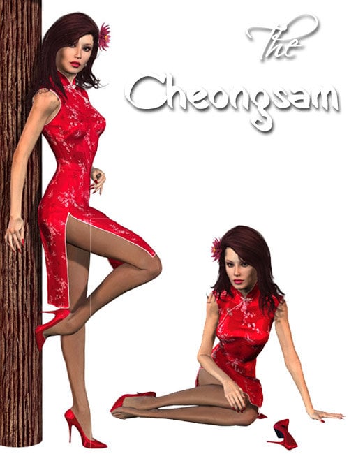 The Classic Cheongsam Set by: Jim Burton, 3D Models by Daz 3D