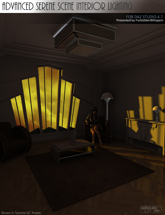 Advanced Serene Scene Interior Lighting by: ForbiddenWhispers, 3D Models by Daz 3D