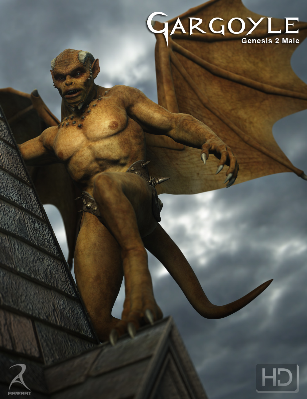 Gargoyle HD for Genesis 2 Male(s) by: RawArt, 3D Models by Daz 3D