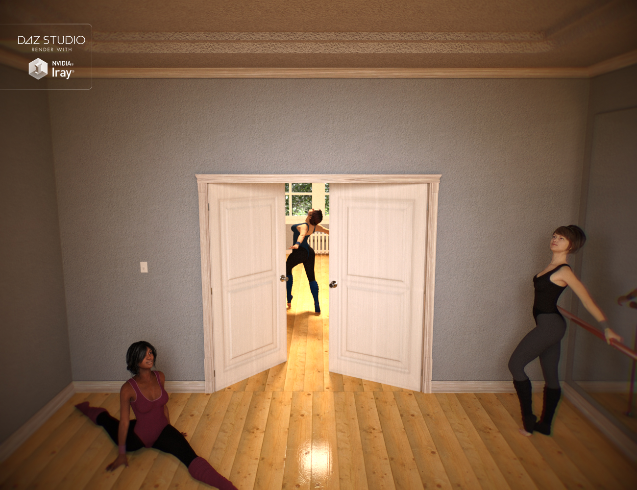 Dance Class Studio by: , 3D Models by Daz 3D