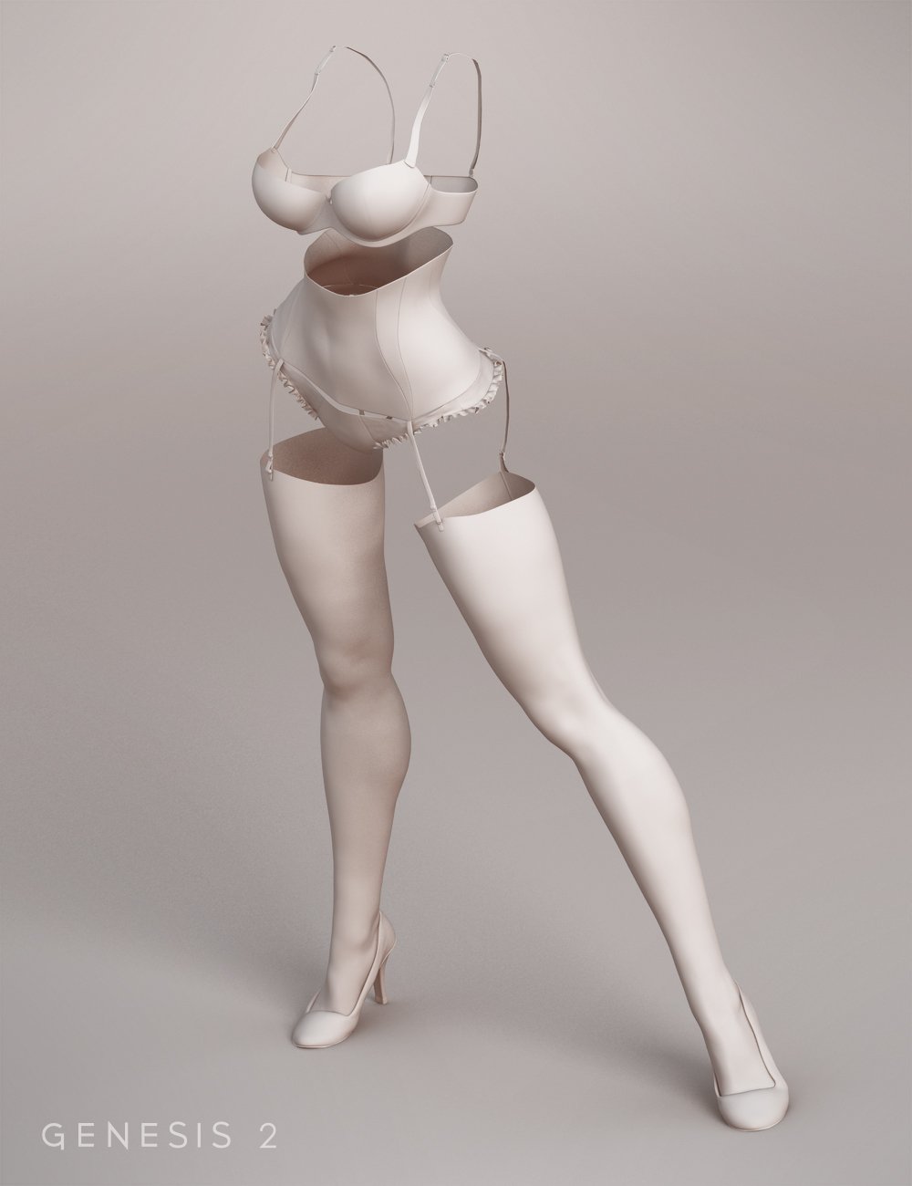 Sinful Nights Lingerie and Overcoat for Genesis 2 Female(s) by: SarsaUmblefugly, 3D Models by Daz 3D