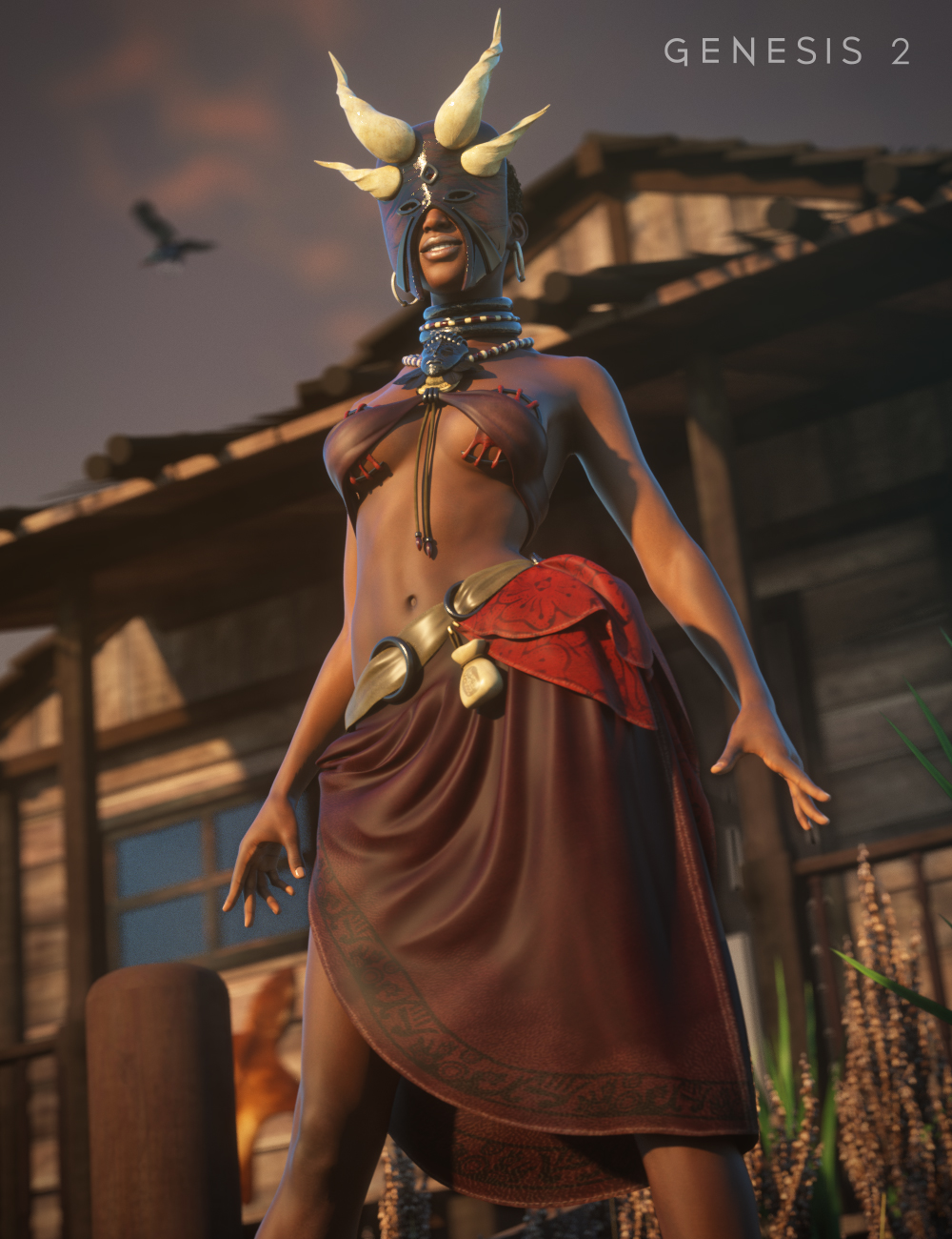 Tribal Dancer for Genesis 2 Female(s) by: ArienMada, 3D Models by Daz 3D