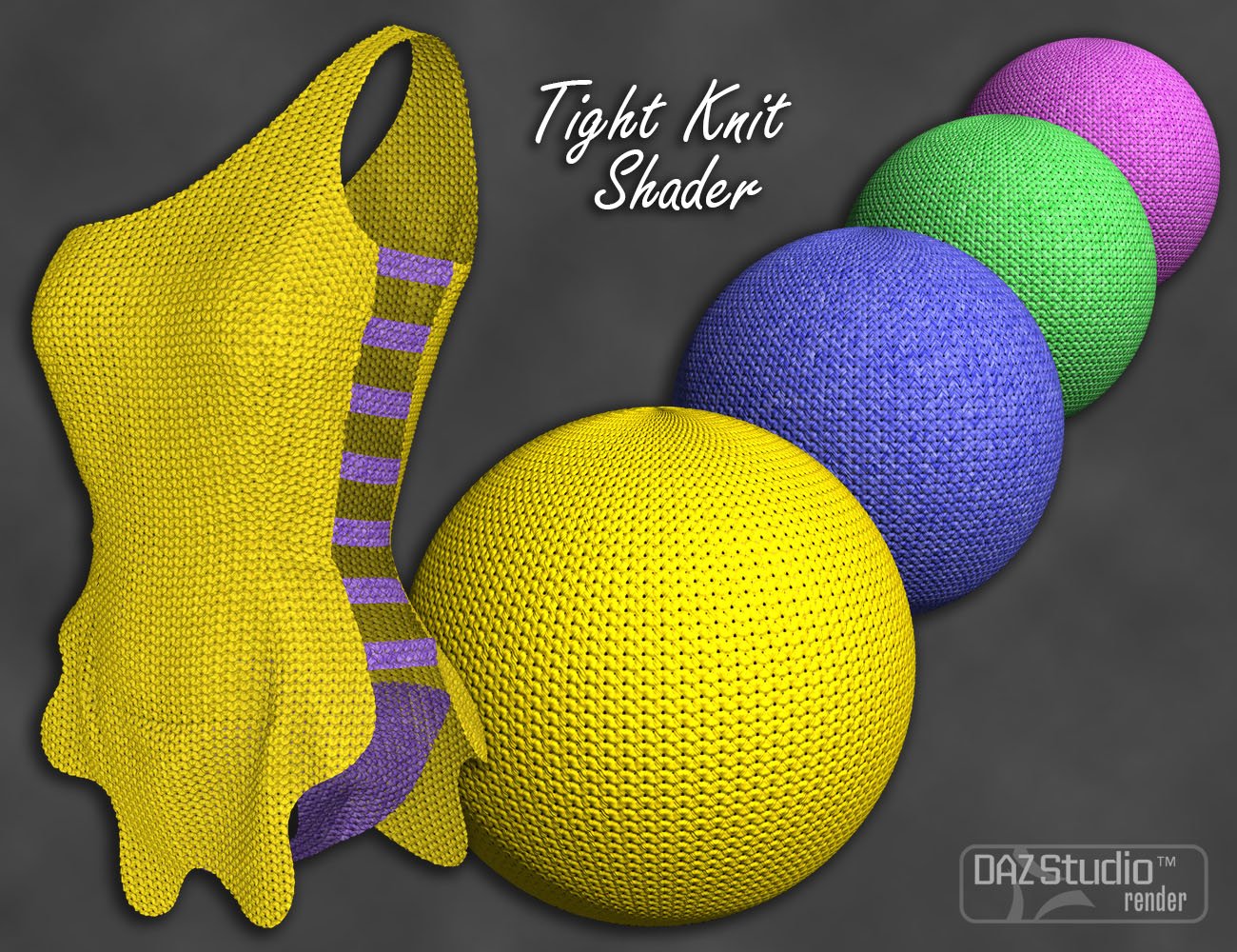 Fun With Yarn - Nifty Knitting Shaders by: Denki Gaka, 3D Models by Daz 3D