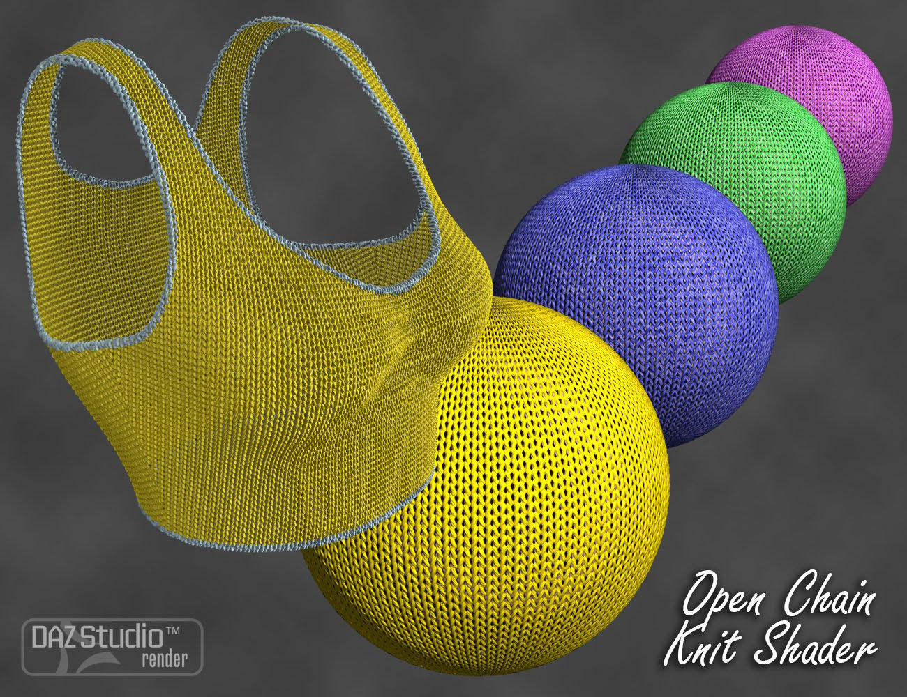 Fun With Yarn - Nifty Knitting Shaders by: Denki Gaka, 3D Models by Daz 3D