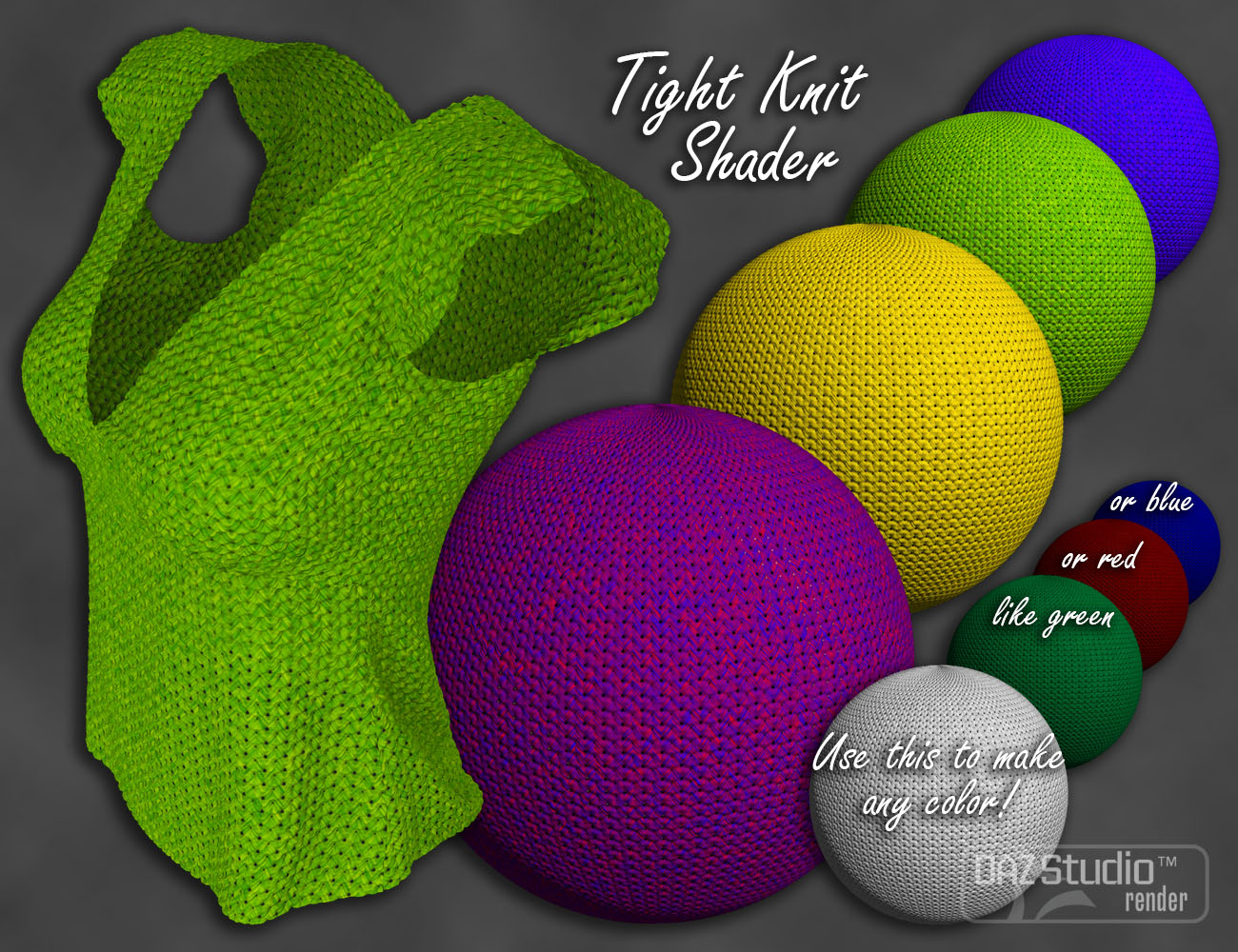 Fun With Yarn - Nifty Knitting Shaders Fun With Yarn - Nifty Knitting Shaders by: Denki Gaka, 3D Models by Daz 3D