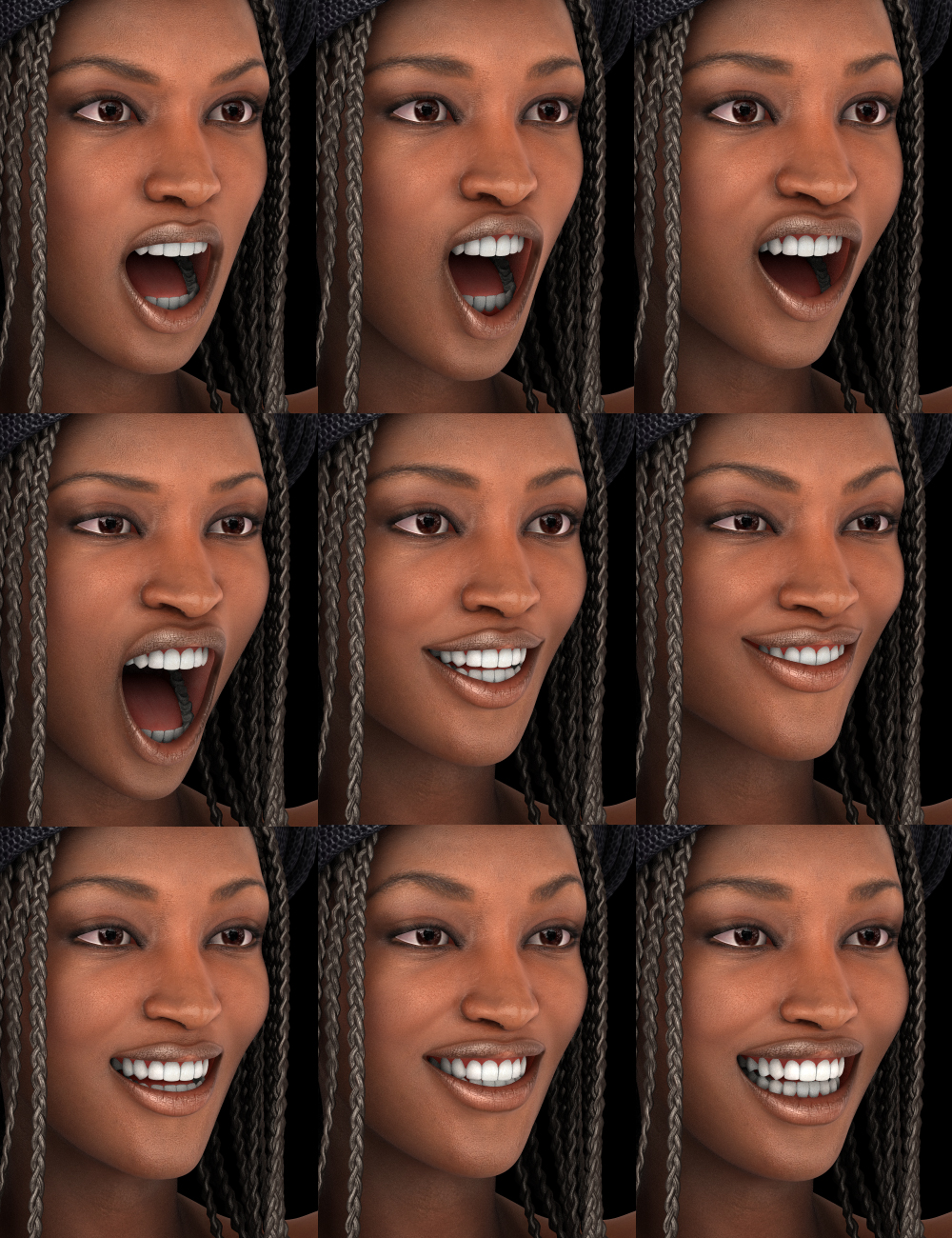Live Emotions for Monique 6 by: , 3D Models by Daz 3D