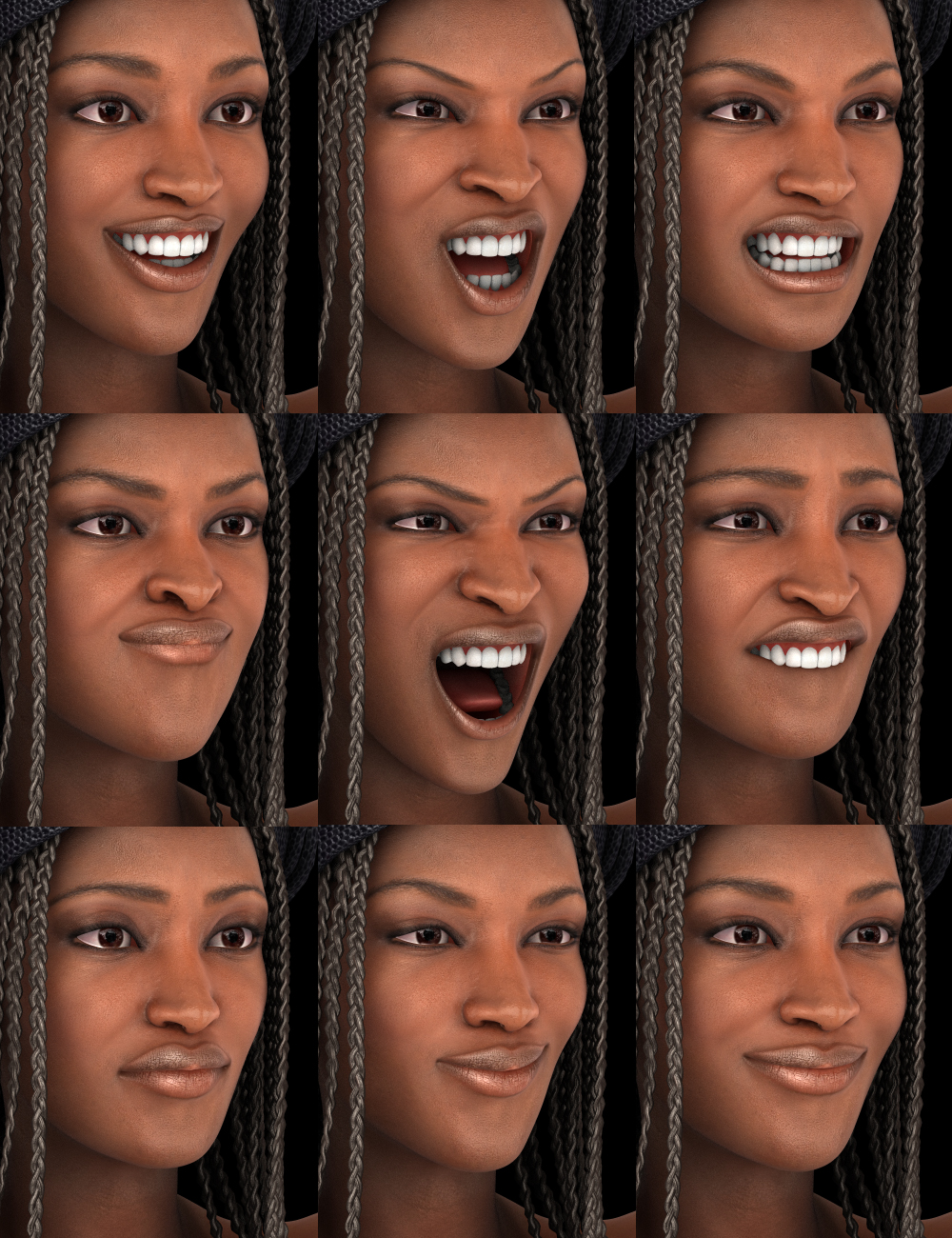 Live Emotions for Monique 6 by: , 3D Models by Daz 3D