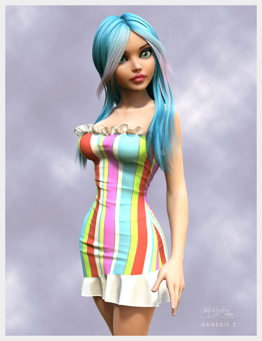 Cute3D's Cute Dress by: Cute3D, 3D Models by Daz 3D