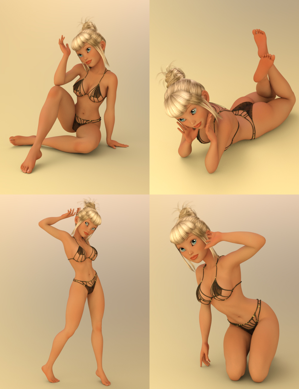 i13 Playful Pinup Poses for Callie 6 by: ironman13, 3D Models by Daz 3D