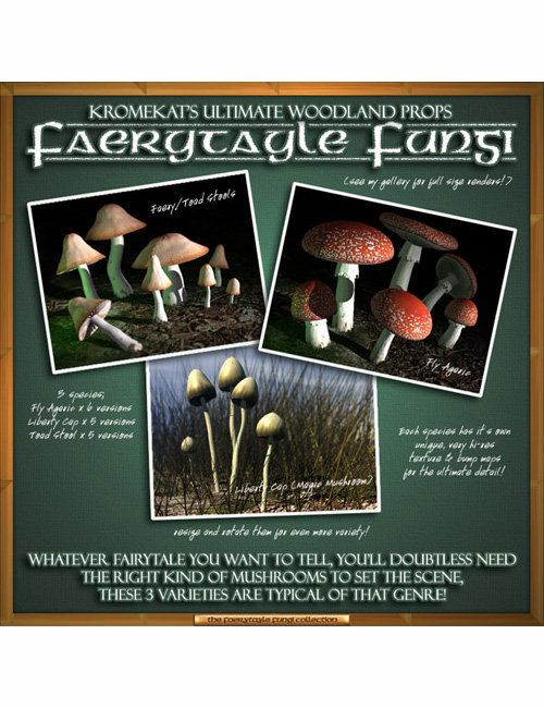 Woodland Props - FaeryTayle Fungus by: , 3D Models by Daz 3D