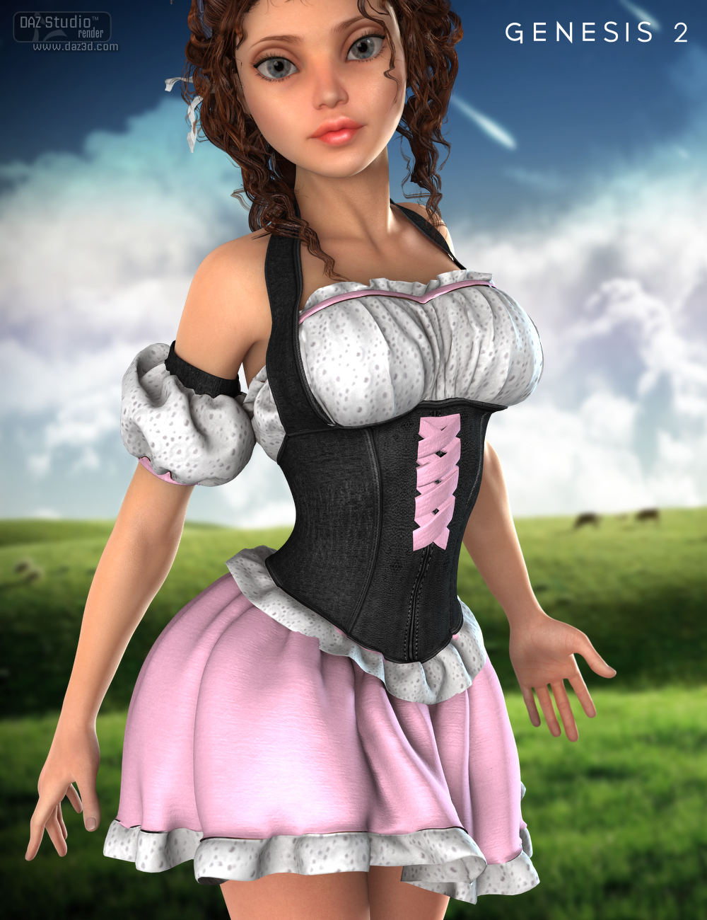 Milkmaid for Genesis 2 Female(s) by: Nikisatez, 3D Models by Daz 3D