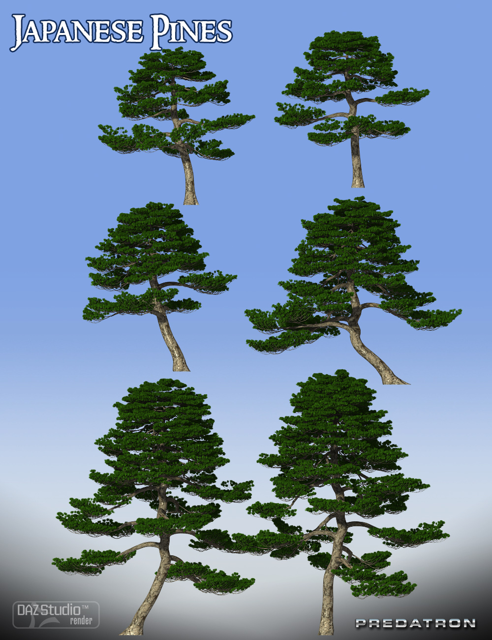Predatron Japanese Pines by: Predatron, 3D Models by Daz 3D