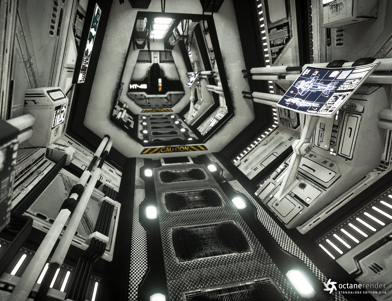 SS Marcoor Corridor by: Ravnheart, 3D Models by Daz 3D