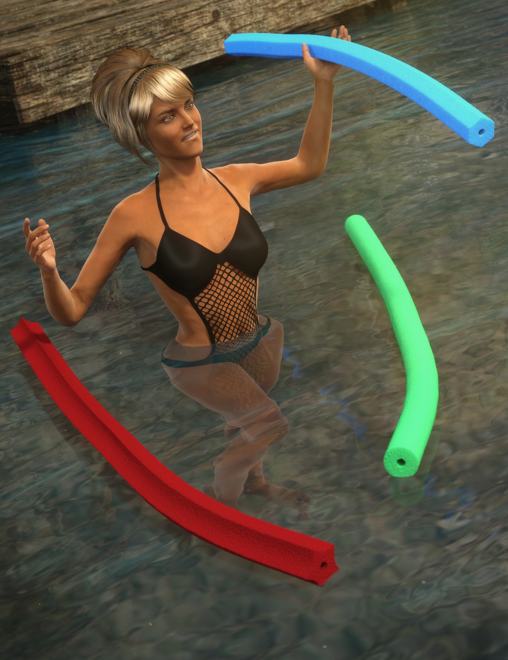 Beach and Pool Fun by: Valandar, 3D Models by Daz 3D