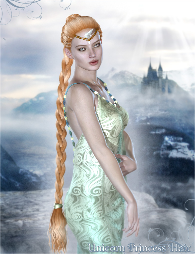 Unicorn Princess Hair by: Valea, 3D Models by Daz 3D