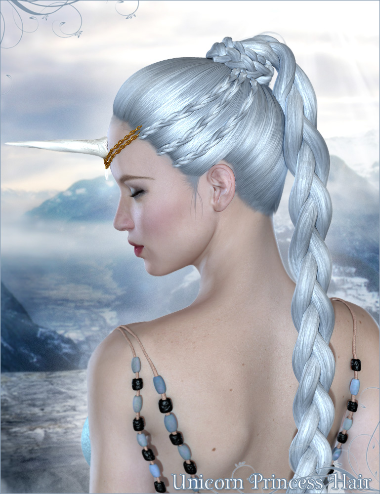 Unicorn Princess Hair Unicorn Princess Hair by: Valea, 3D Models by Daz 3D