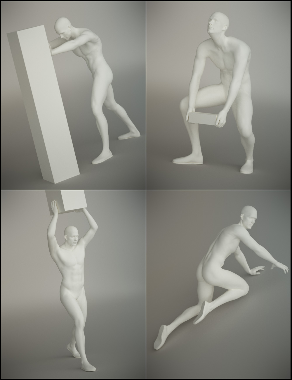 In Motion Poses for Genesis and Genesis 2 Male(s) by: FeralFey, 3D Models by Daz 3D
