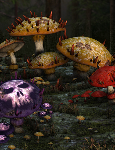 Muelsfell Vile Mushrooms by: E-Arkham, 3D Models by Daz 3D