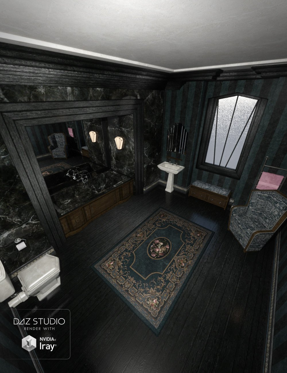 Opulence for Classic Deco Eclectic 2 by: Sarsa, 3D Models by Daz 3D
