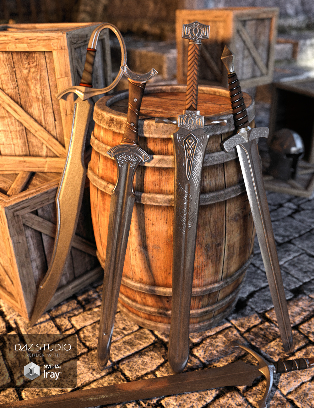 Battle Blades by: Merlin Studios, 3D Models by Daz 3D