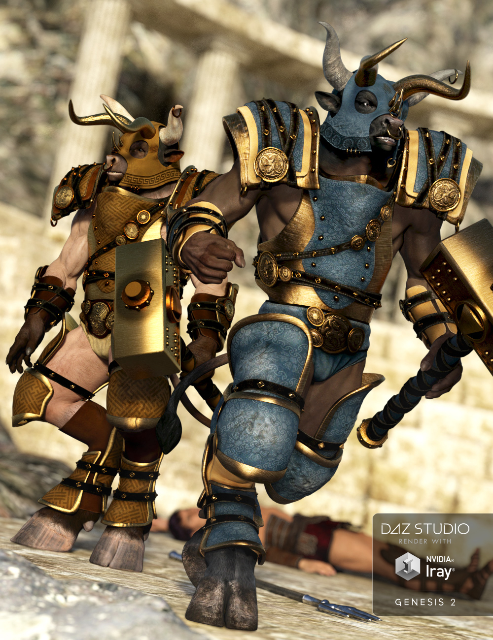 Beastial Battle Armor Knossos Textures by: Arien, 3D Models by Daz 3D