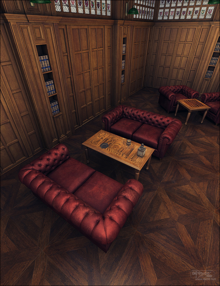 Gentlemen's Game Room by: ForbiddenWhispersFWDesign, 3D Models by Daz 3D