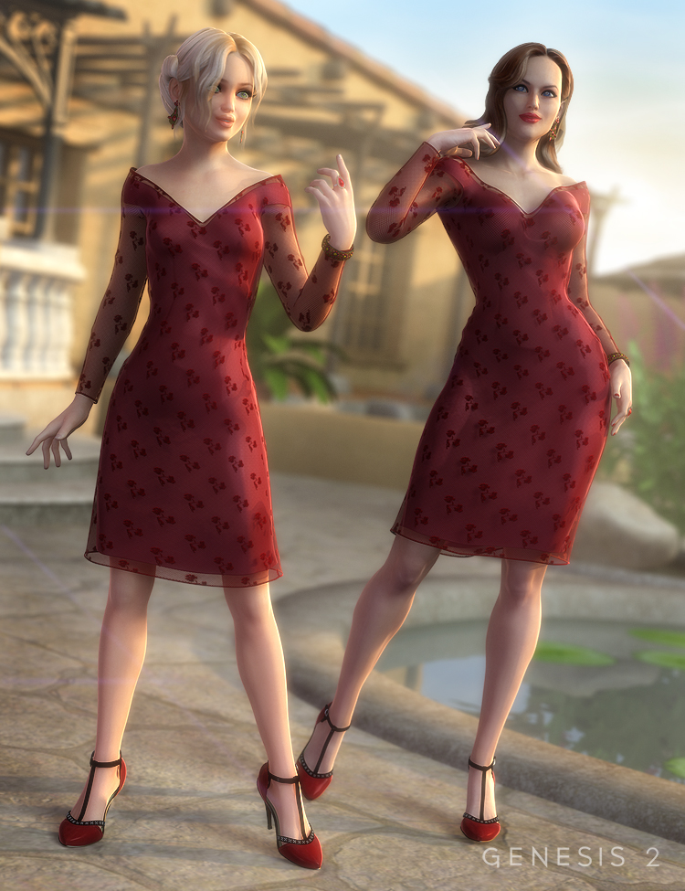 Platinum Cocktail for Genesis 2 Female(s) by: Ravenhair, 3D Models by Daz 3D
