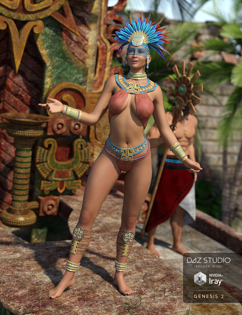 Princess Zyanya for Genesis 2 Female(s) by: , 3D Models by Daz 3D