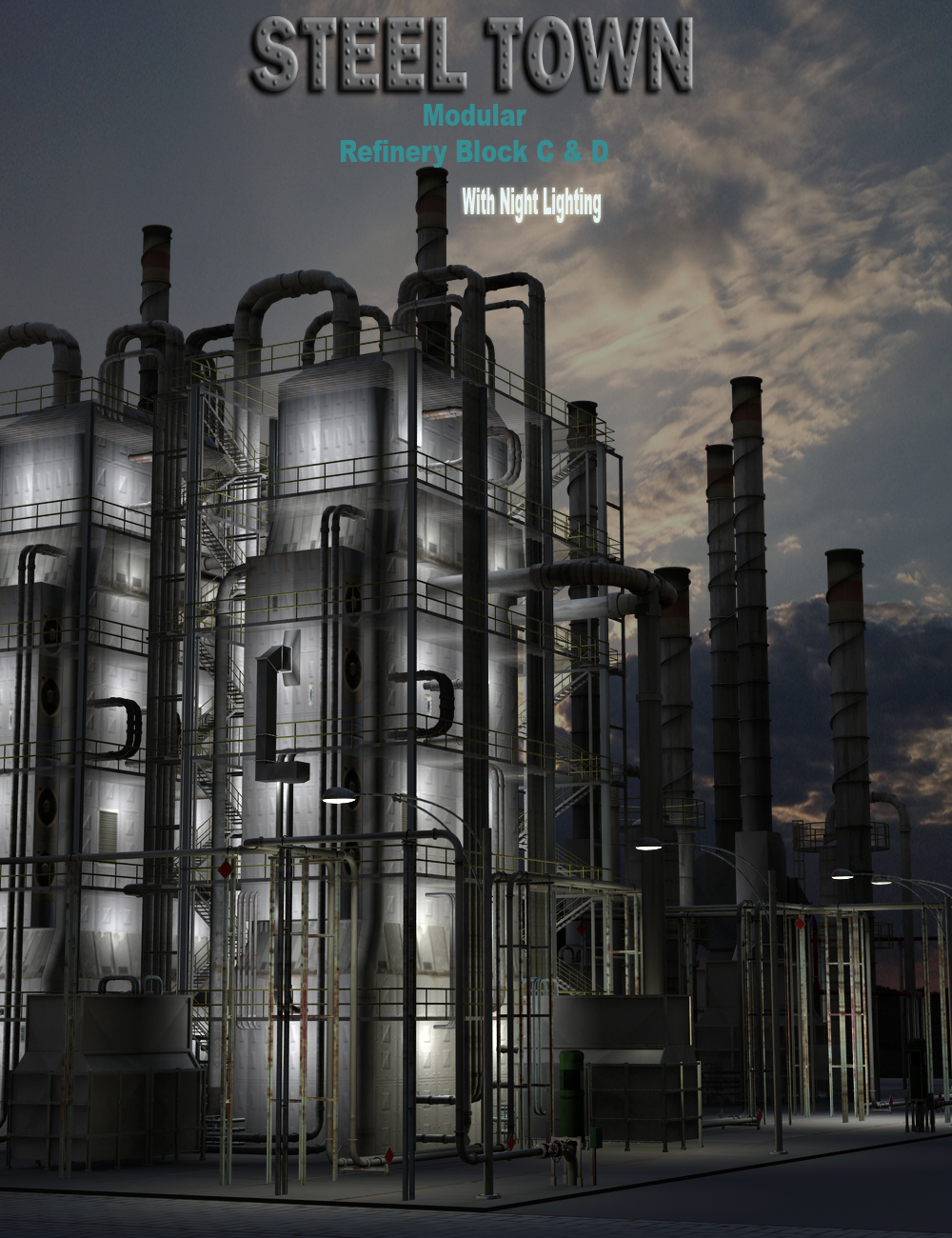 Steel Town Refinery CD by: DarkMatter, 3D Models by Daz 3D