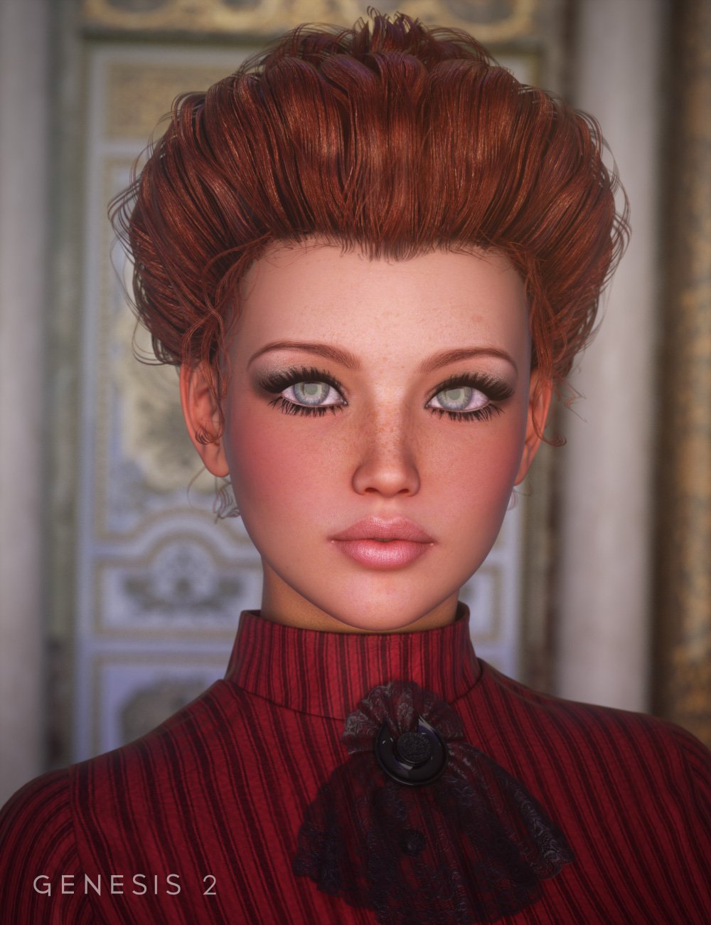 Edwardian Hair for Genesis and Genesis 2 Female(s) by: goldtassel, 3D Models by Daz 3D