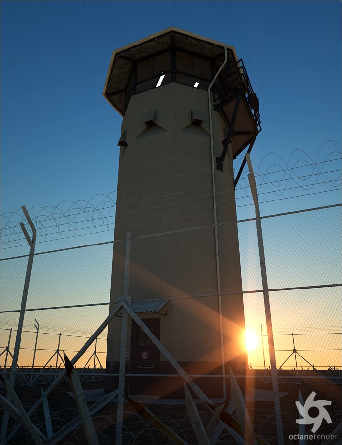Prison Guard Tower Prison Guard Tower by: ForbiddenWhispersDavid Brinnen, 3D Models by Daz 3D