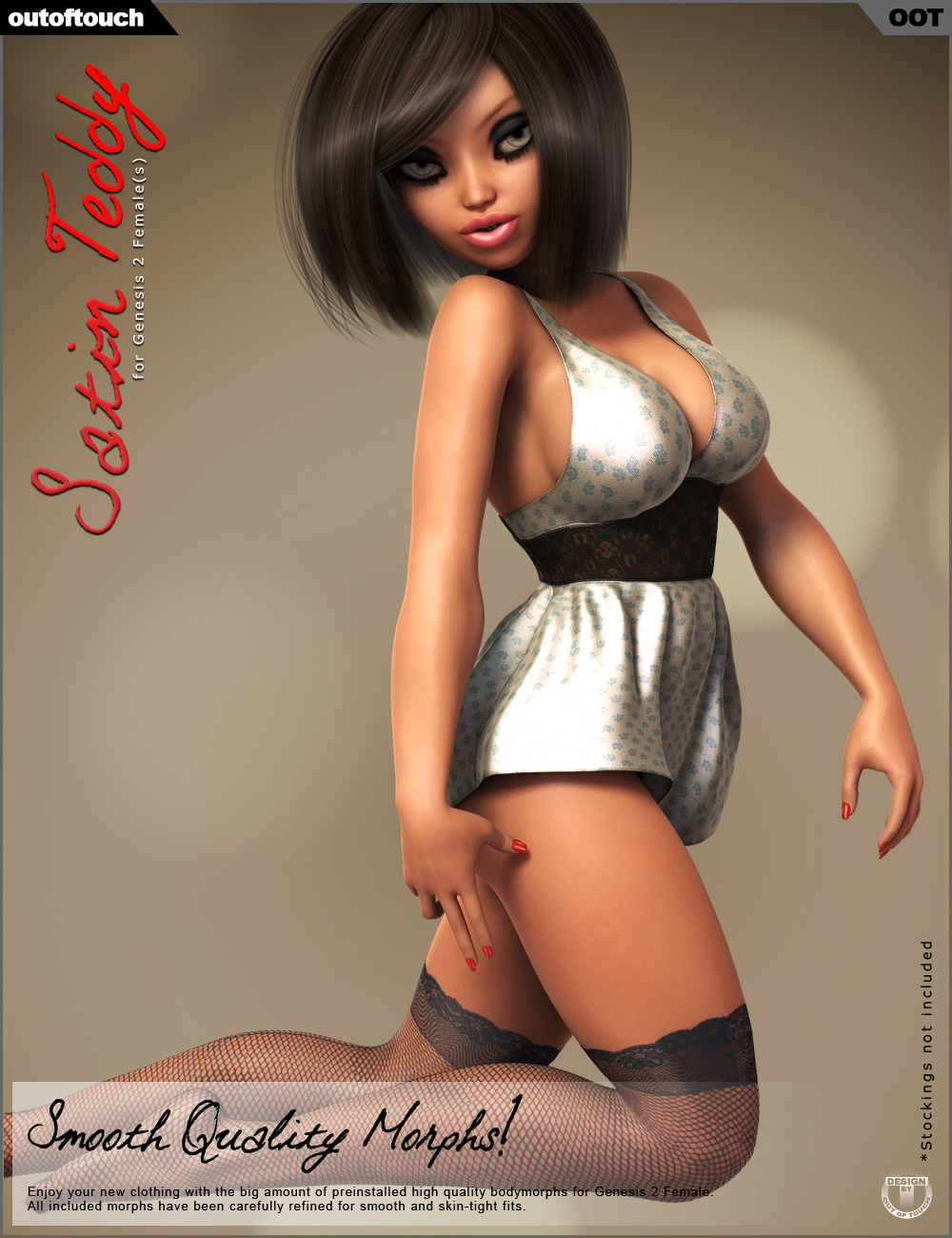 Satin Teddy for Genesis 2 Female(s) by: outoftouch, 3D Models by Daz 3D