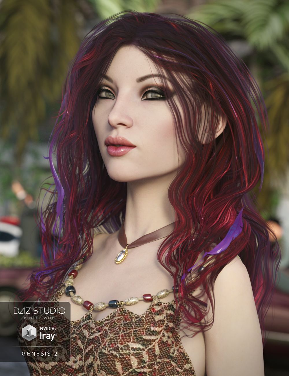 Beach Wave Hair for Genesis 2 Female(s) by: goldtassel, 3D Models by Daz 3D