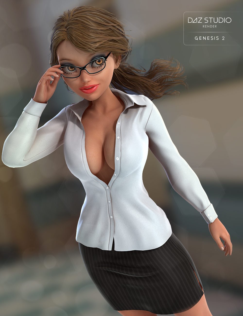 Sexy Librarian for Genesis 2 Female(s) by: 4blueyes, 3D Models by Daz 3D