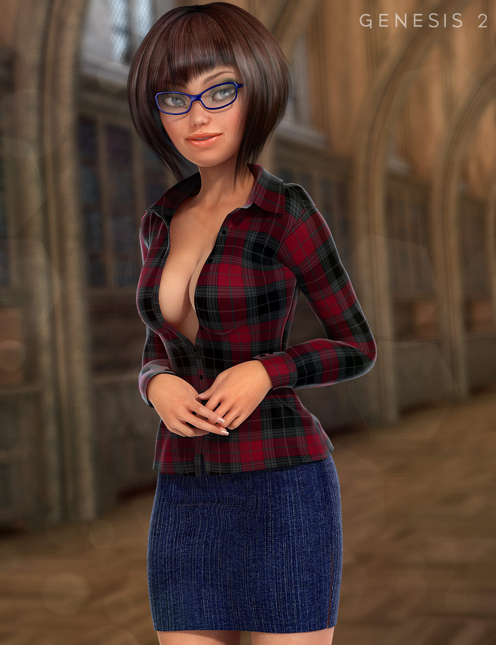 Sexy Librarian ExLibris Textures by: bucketload3d, 3D Models by Daz 3D