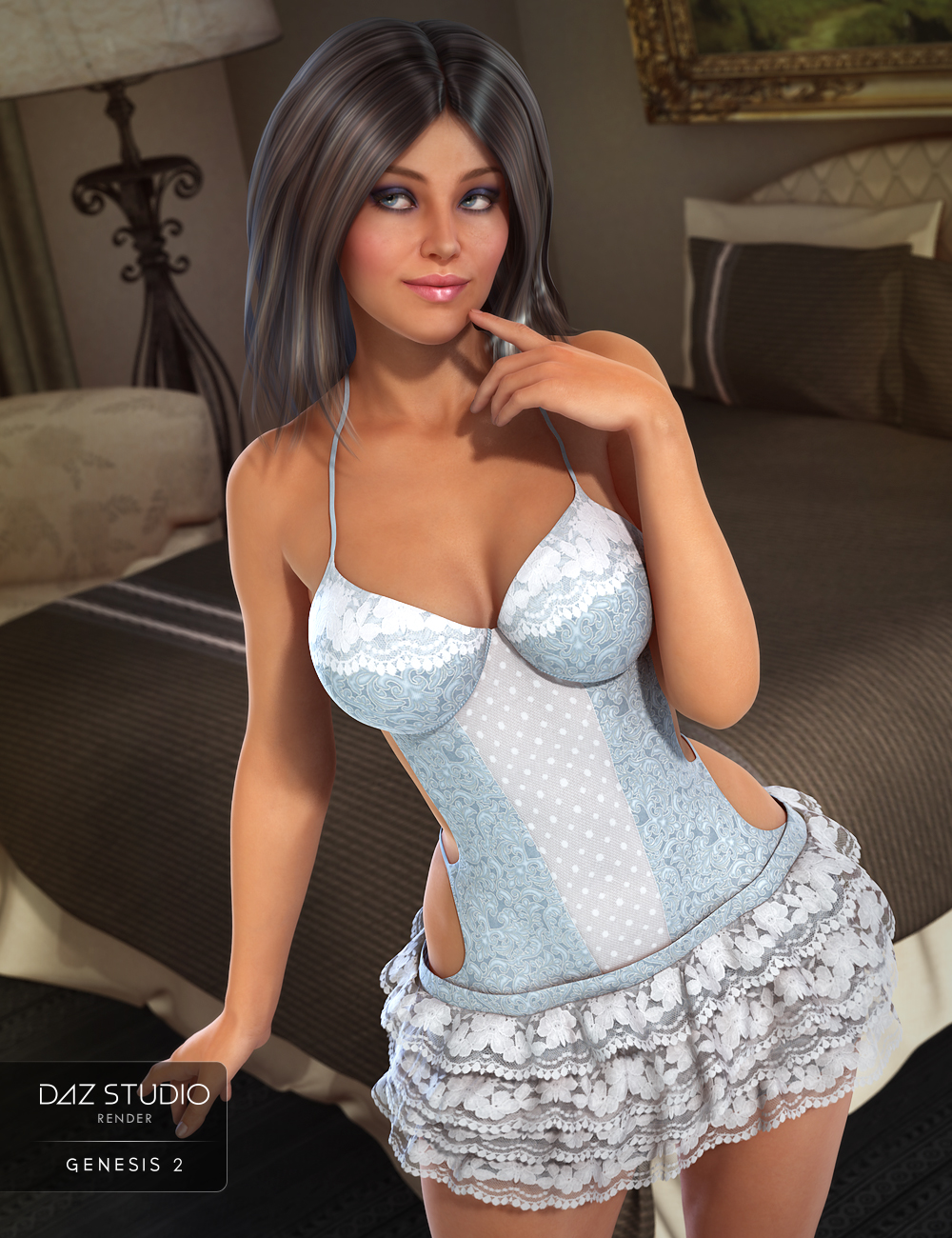 Ruffle Teddy Textures by: Sarsa, 3D Models by Daz 3D